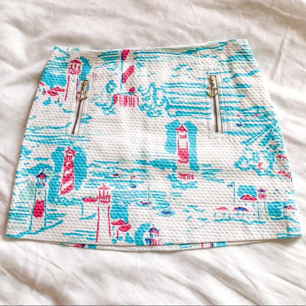 Lilly Pulitzer Lighthouse and Sailboat Skirt